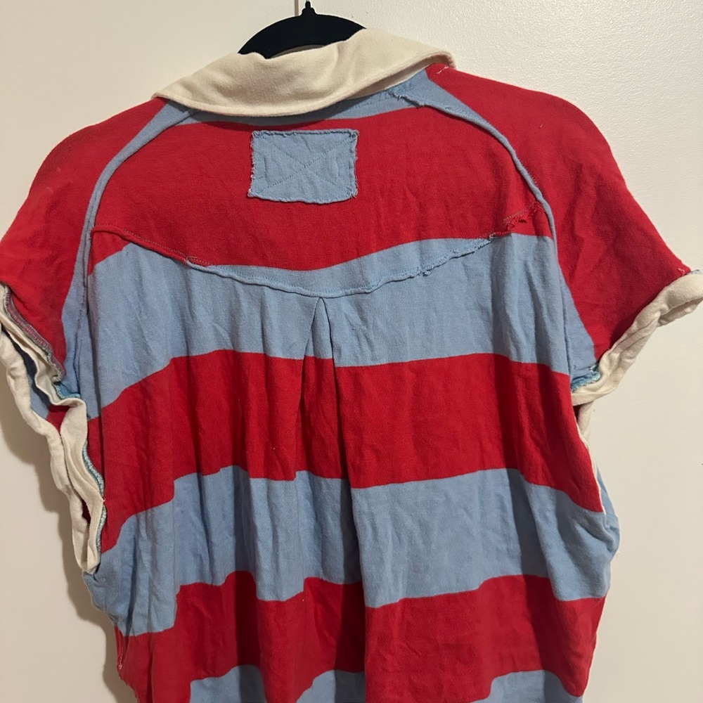 We The Free Red and Blue Striped Shirt - Picture 6 of 6
